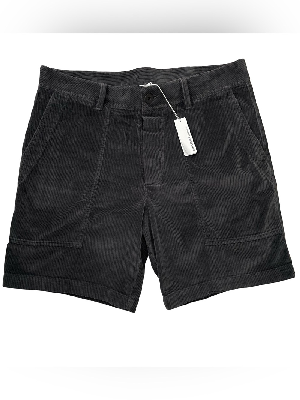 James Perse Shorts Gray Cotton Blend Corduroy Size Men's 32 $250